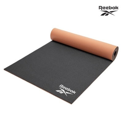 Reebok Reebok-專業訓練雙色瑜珈墊(焦糖色/黑)(6mm)