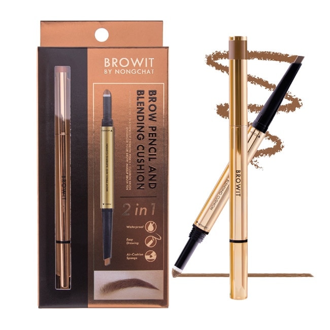 BROWIT BROWIT貝奧莉 持久塑形2in1氣墊眉筆 #深金棕