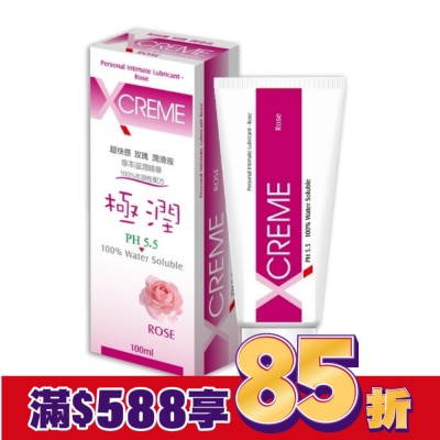 X-CREME 超快感-玫瑰潤滑液100ml 