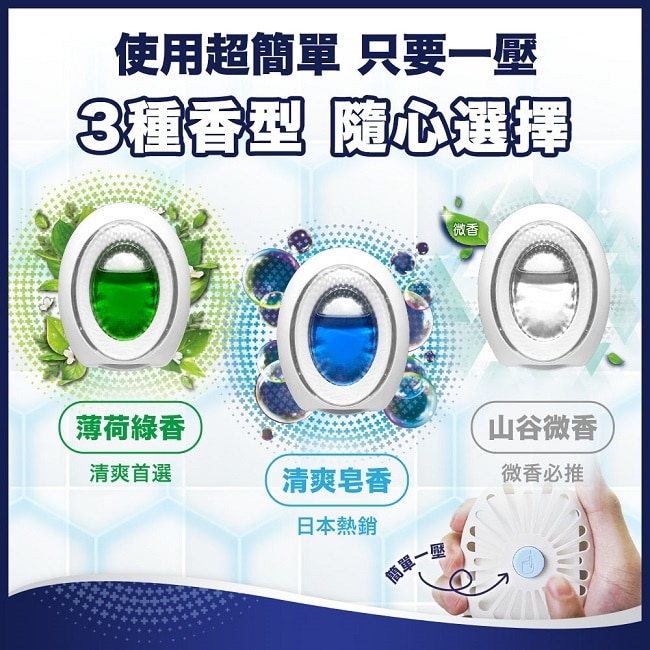 風倍清浴廁用抗菌消臭防臭劑 (薄荷綠香) 6mLx2