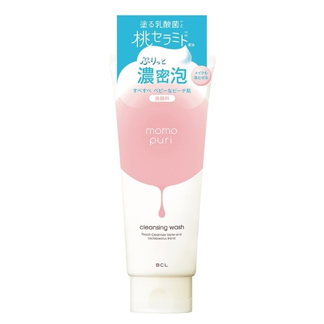 BCL momopuri 彈潤蜜桃保濕潔顏乳 150g image