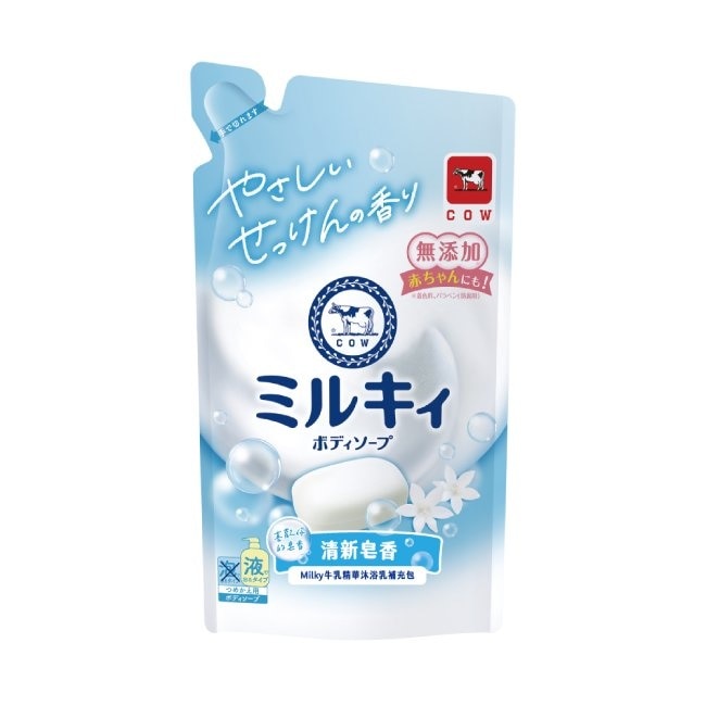 牛乳石鹼 牛乳精華沐浴乳補充包(清新皀香)360ML