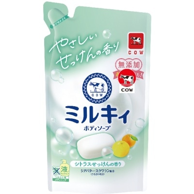 COW STYLE牛乳石鹼 牛乳石鹼 牛乳精華沐浴乳補充包(柚子果香)360ML
