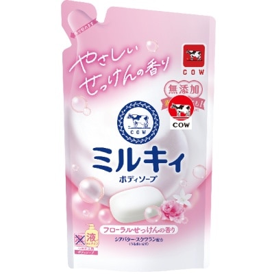 COW STYLE牛乳石鹼 牛乳石鹼 牛乳精華沐浴乳補充包(玫瑰花香)360ML