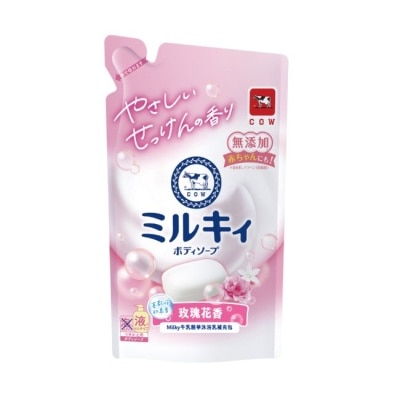 COW STYLE牛乳石鹼 - 牛乳石鹼 牛乳精華沐浴乳補充包(玫瑰花香)360ML