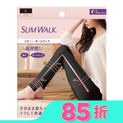SLIMWALK SLIMWALK居家美腿壓力褲(黑色)L