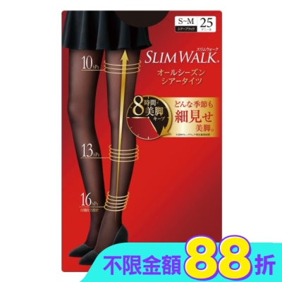 SLIMWALK - SLIMWALK超美腿 壓力褲襪(透膚)S-M
