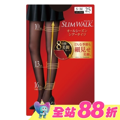 SLIMWALK - SLIMWALK超美腿 壓力褲襪(透膚)S-M
