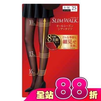 SLIMWALK - SLIMWALK超美腿 壓力褲襪(透膚)S-M
