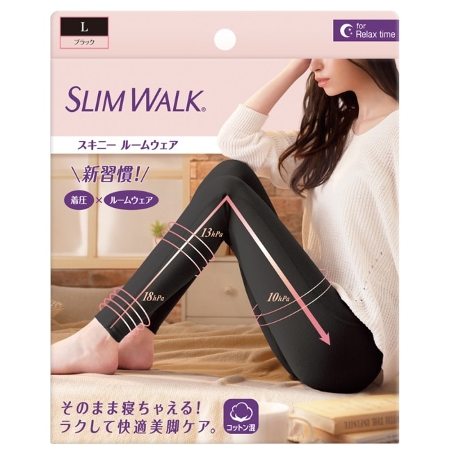 SLIMWALK居家美腿壓力褲(黑色)M image