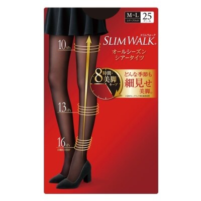 SLIMWALK - SlimWalk 超美腿 壓力褲襪(透膚)M-L