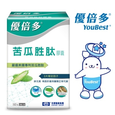 YOUBEST 優倍多苦瓜胜肽膠囊60粒/盒