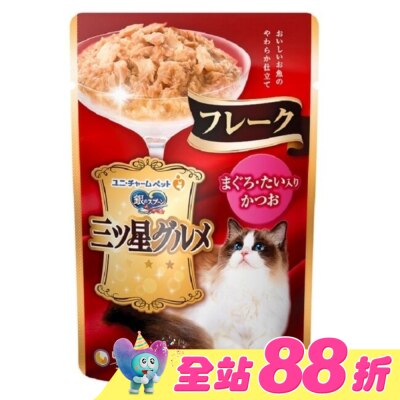 UNICHARM - 三星美食細嫩口感餐包鮪魚+鰹魚+鯛魚