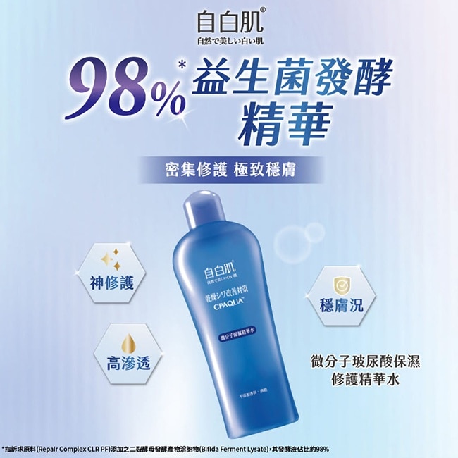 自白肌微分子玻尿酸保濕修護精華水250ml+35ml