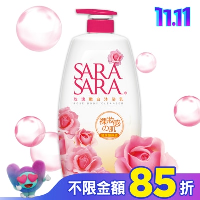 SARASARA 莎啦莎啦 莎啦莎啦-玫瑰嫩白沐浴乳1000g