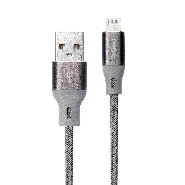PX大通MFi原廠認證快速充電傳輸線1米(太空灰)ULA100G