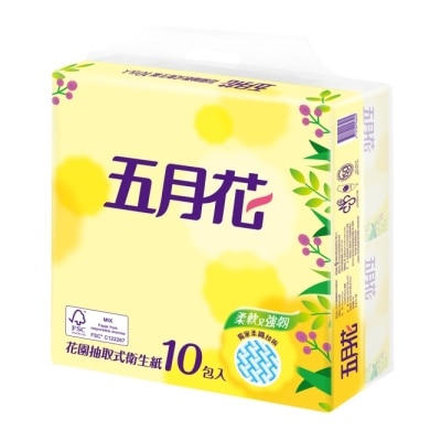五月花 - 五月花花園版抽取式衛生紙100抽10包