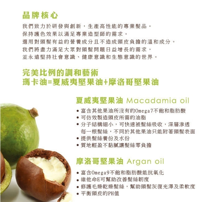 Macadamia Professional 瑪卡奇蹟油 潤澤髮膜 30ml