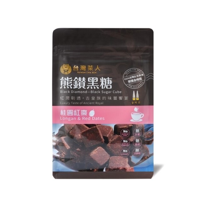 熊鑽黑糖磚-桂圓紅棗(17g*8入)