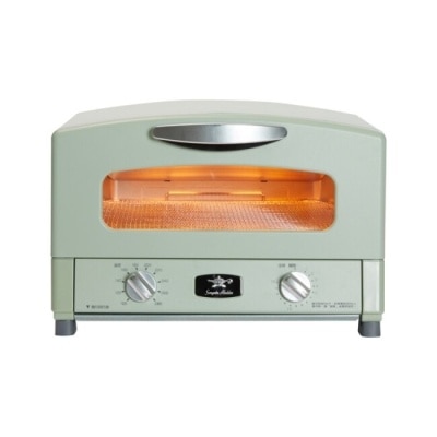 IRIS 日本千石阿拉丁專利0.2秒瞬熱4枚焼復古多用途烤箱(綠)