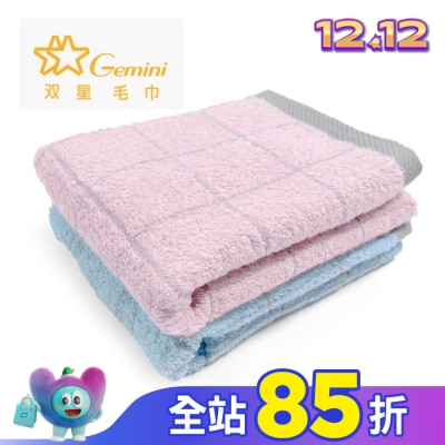 Miine Miine 棋盤方格毛巾/2入