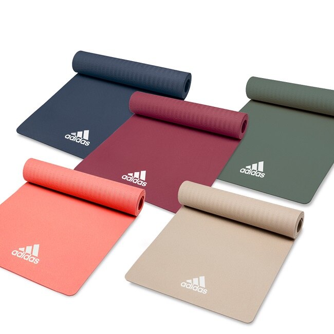 Adidas Yoga 輕量波紋瑜珈墊 - 8mm (珊瑚粉)