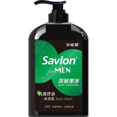 SAVLON沙威隆 沙威隆男性抗菌沐浴乳670ml-淨味微米活力炭