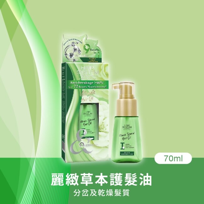 Hair System 麗緻草本護髮油(分岔及乾燥髮質)70ml