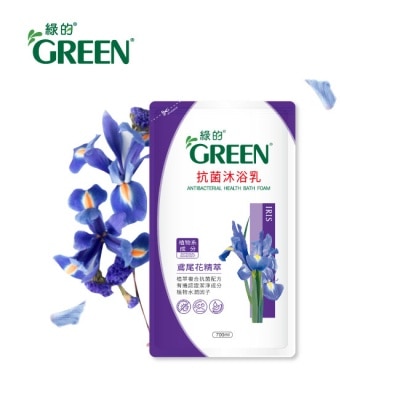 GREEN 綠的 綠的抗菌沐浴乳鳶尾花精油-補充包700ml