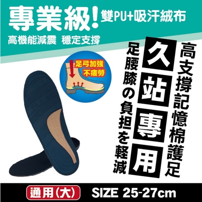 福可專業級機能鞋墊-久站專用(通用大) *2雙 image