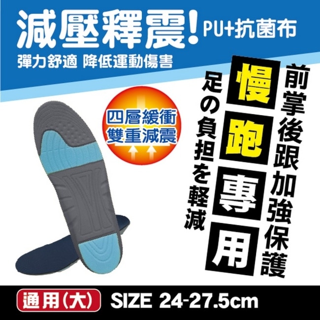 福可PU運動鞋墊-跑步專用(通用大)* 2雙 image