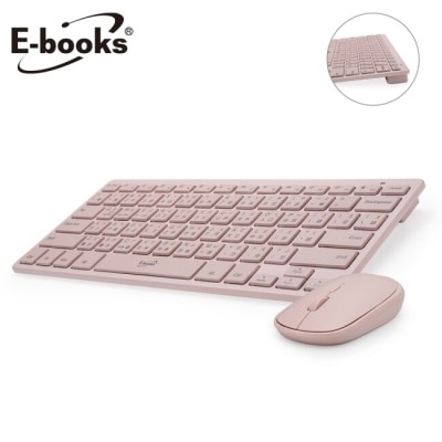 E-BOOKS E-books Z7 薄型藍牙無線鍵盤滑鼠組-粉