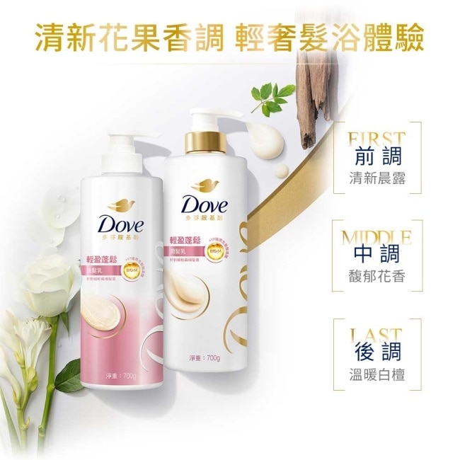 多芬輕盈蓬鬆洗髮乳700g image