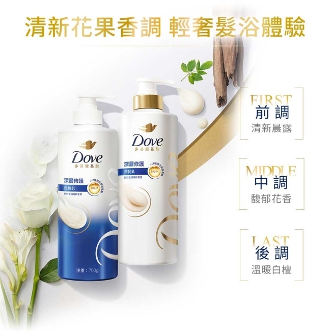 多芬深層修護洗髮乳700g image
