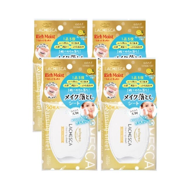 KOSE 自由淨肌零毛孔卸妝棉 極淨 (4入組)