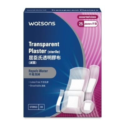 Watsons 屈臣氏 屈臣氏透明膠布(綜合型)25片 (新) image