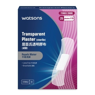 Watsons 屈臣氏 屈臣氏透明膠布25片 (新)