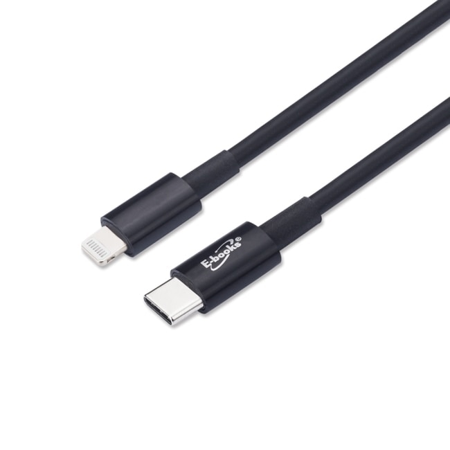 E-books X85 蘋果MFi 認證Type C to Lightning快充傳輸線2M-黑