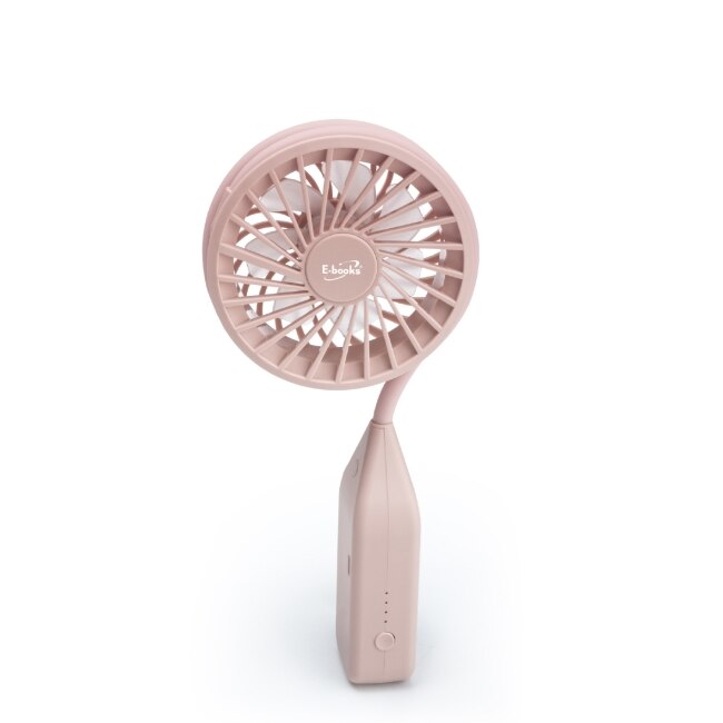 E-books K32 手持掛式彎管百變神器充電風扇-粉
