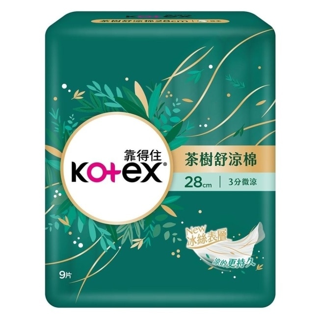 kotex靠得住 靠得住茶樹舒涼棉28cm 9片