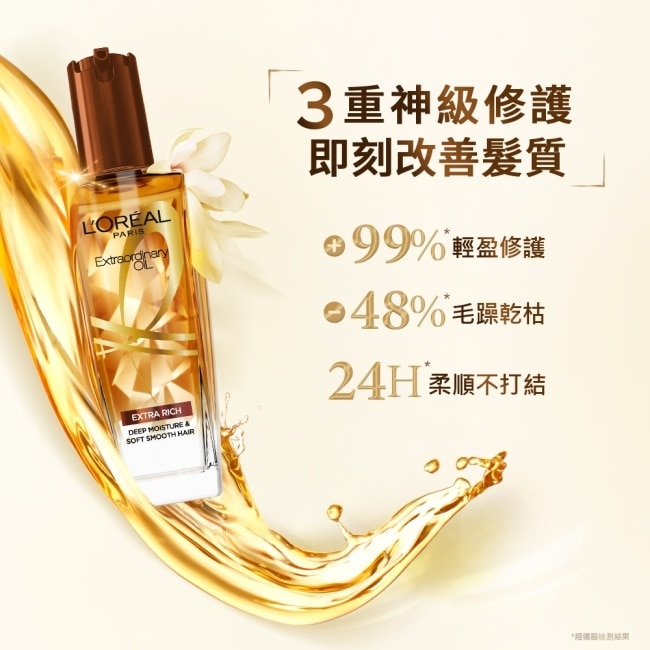 巴黎萊雅金緻護髮精油棕色款補充包90ml