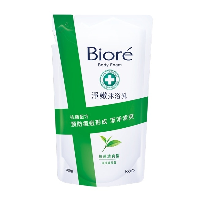 Biore淨嫩沐浴乳-抗菌清爽型 潔淨綠茶香 700g