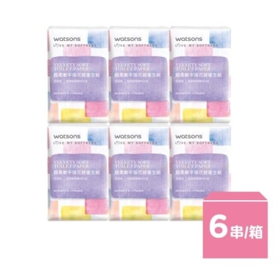 Watsons 屈臣氏 屈臣氏平版衛生紙300張6入-6串/箱-箱購