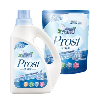 Prosi - 【Prosi普洛斯】抗菌抗蟎濃縮香水洗衣凝露-藍風鈴2000mlx1+1800mlx6-箱購
