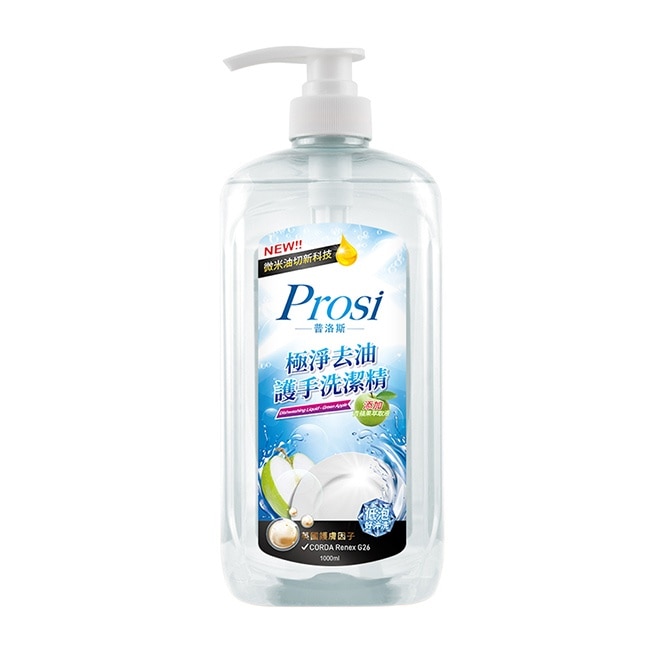 【Prosi普洛斯】極淨去油護手洗潔精1000ml-青蘋果芬芳(微米科技)-6入-箱購 image