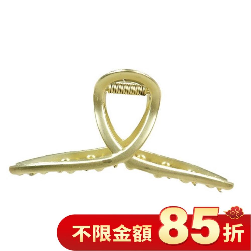 貝麗瑪丹素面交叉金色大沙夾1入
