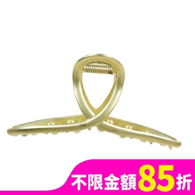 BELLEMADAME 貝麗瑪丹素面交叉金色大沙夾1入
