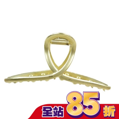 BELLEMADAME 貝麗瑪丹素面交叉金色大沙夾1入