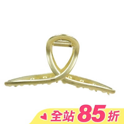 BELLEMADAME 貝麗瑪丹素面交叉金色大沙夾1入