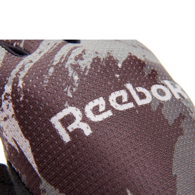 Reebok-速乾透氣健身手套(迷彩灰)(S)